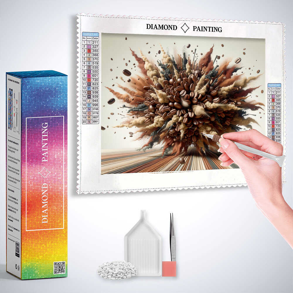 Coffee Cosmos — Diamond Painting Kit, product view 3