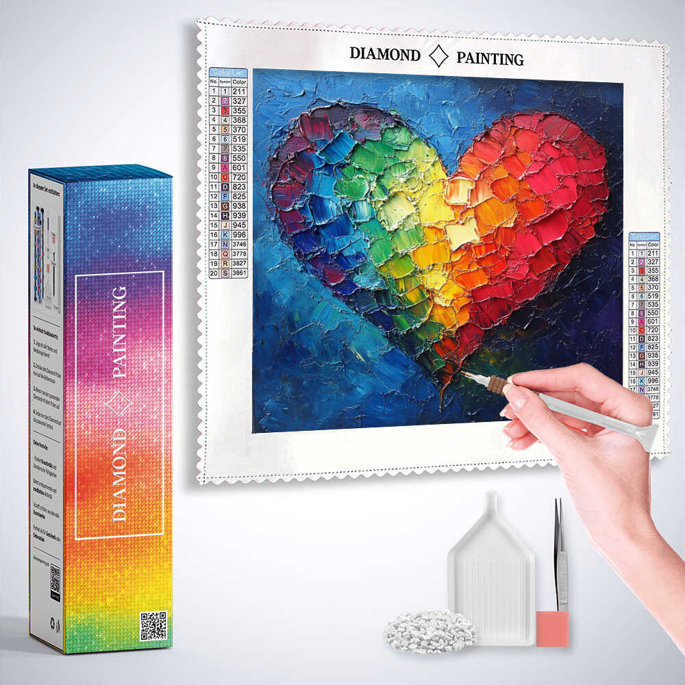 Colors of the Heart — Diamond Painting Kit, product view 3