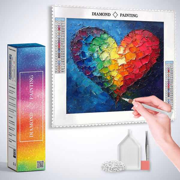 Colors of the Heart — Diamond Painting Kit, product view 3