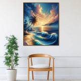 Gentle waves in the evening — Diamond Painting Kit, product view 2