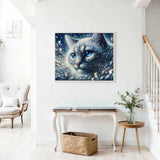 The Ice Cat Portrait — Diamond Painting Kit, product view 2
