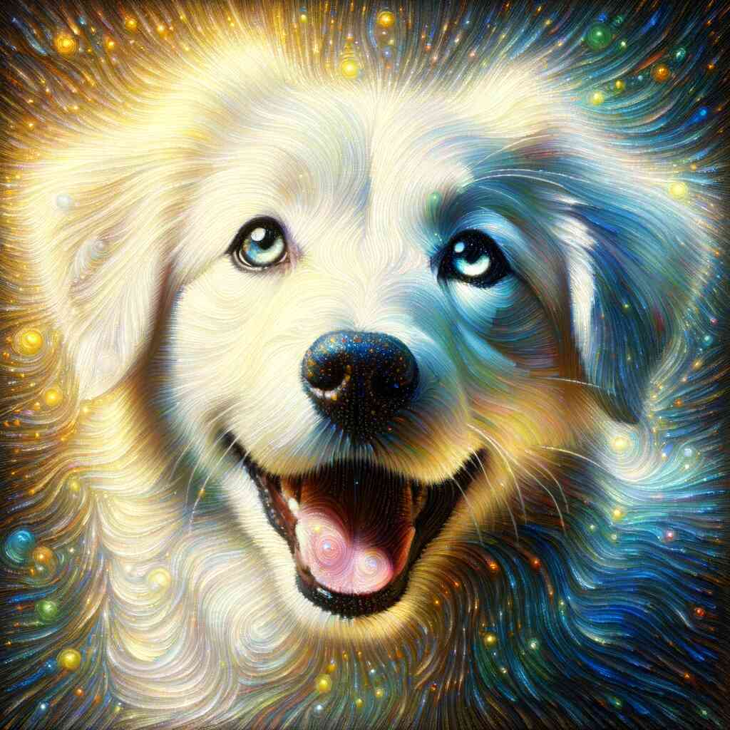 White dog — Diamond Painting Kit design