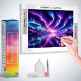 Northern Lights in Purple — Diamond Painting Kit, product view 2
