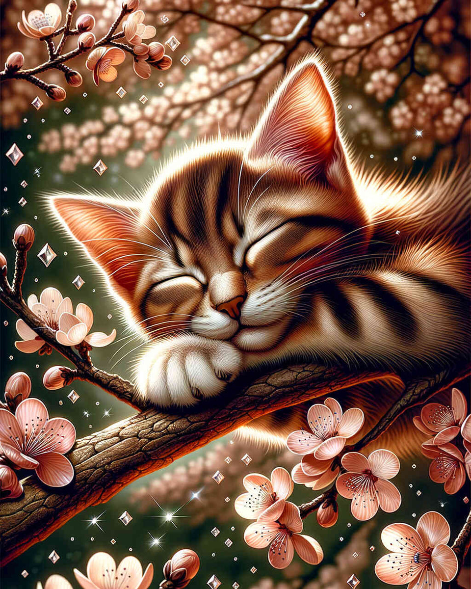 Sleeping kitten — Diamond Painting Kit design