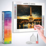 Golden Eiffel Tower at Dusk — Diamond Painting Kit, product view 3