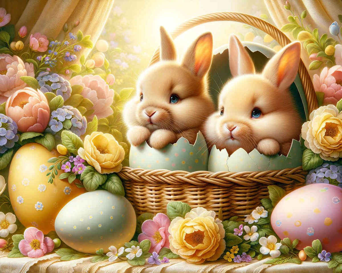 Bunnies and Easter Eggs — Diamond Painting Kit design