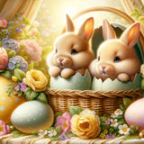 Bunnies and Easter Eggs — Diamond Painting Kit design