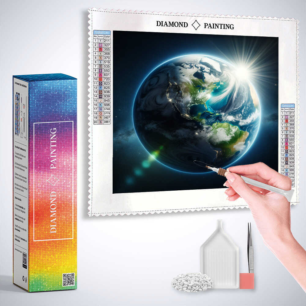 Awakening of the Blue Planet — Diamond Painting Kit, product view 3