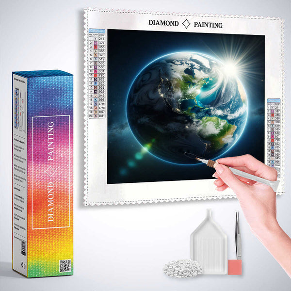 Awakening of the Blue Planet — Diamond Painting Kit, product view 3