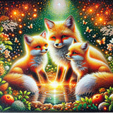 Fox Family Together — Diamond Painting Kit design