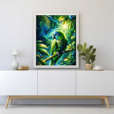 Green Parrot — Diamond Painting Kit, product view 2