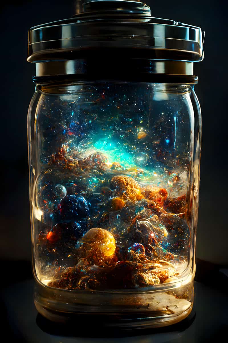 Space in a glass — AB Diamond Painting Kit design