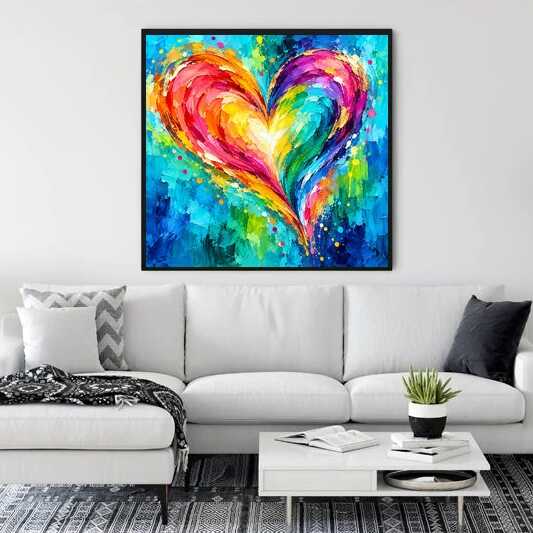 Abstract Heart — Diamond Painting Kit, product view 2