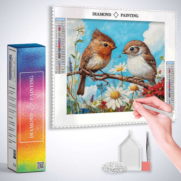 Springtime Birdsong — Diamond Painting Kit, product view 3