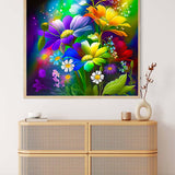 Rainbow Flowers — Diamond Painting Kit, product view 2