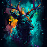 Deer portrait at night — Diamond Painting Kit design