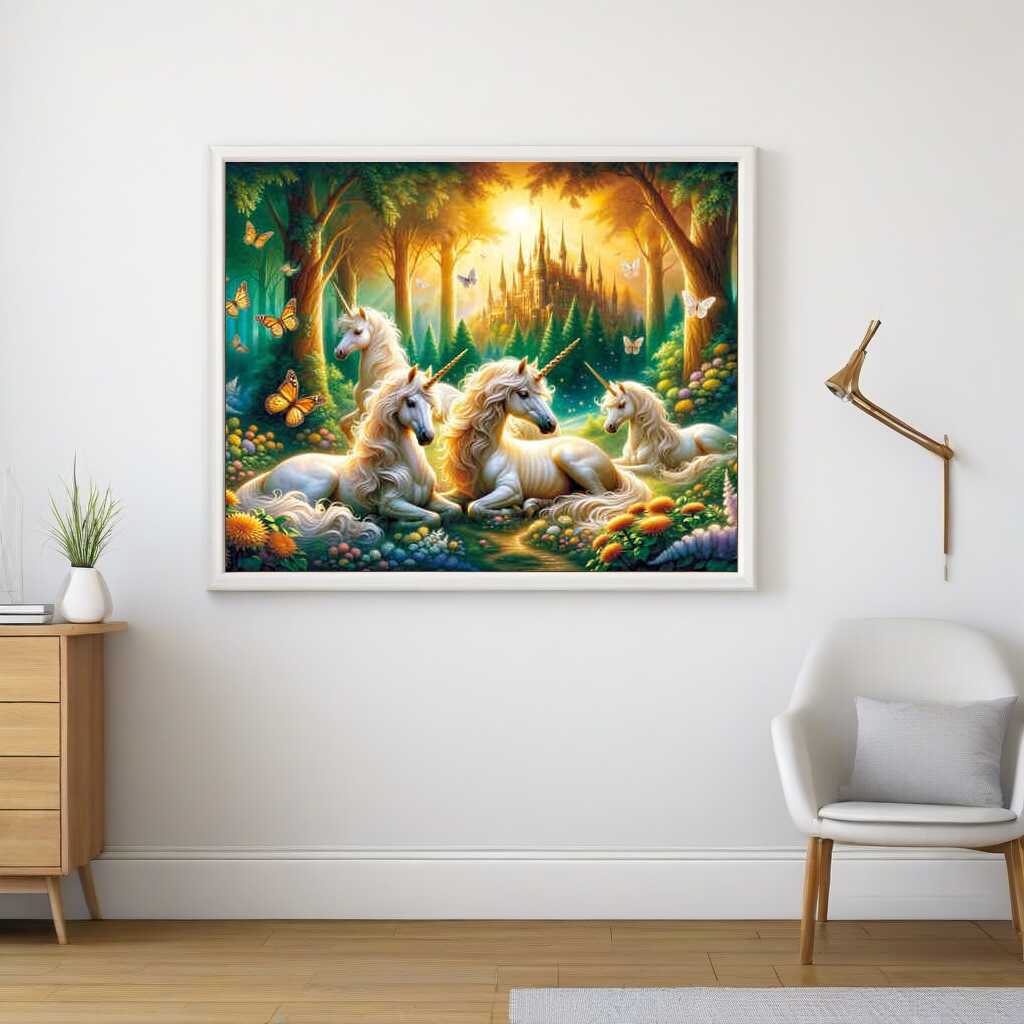 Unicorn Family — Diamond Painting Kit, product view 2