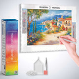 Mediterranean Landscape Idyll — Diamond Painting Kit, product view 2