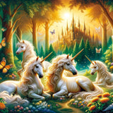 Unicorn Family — Diamond Painting Kit design