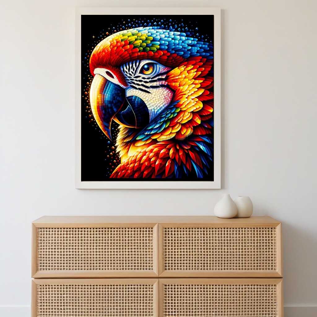 Parrot Portrait — Diamond Painting Kit, product view 2