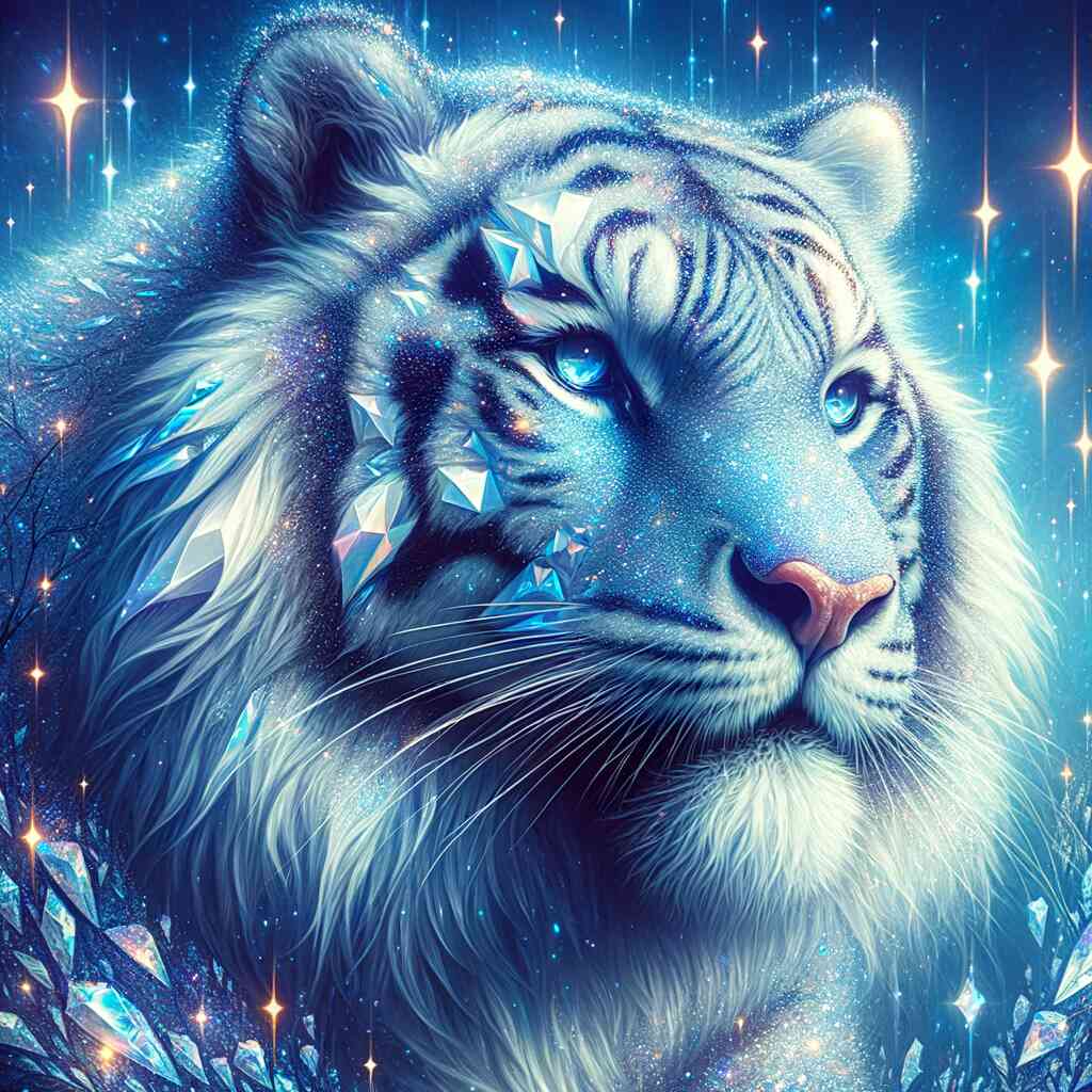 Beautiful snow tiger — Diamond Painting Kit design