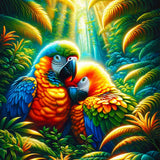 Parrots, couple — Diamond Painting Kit design
