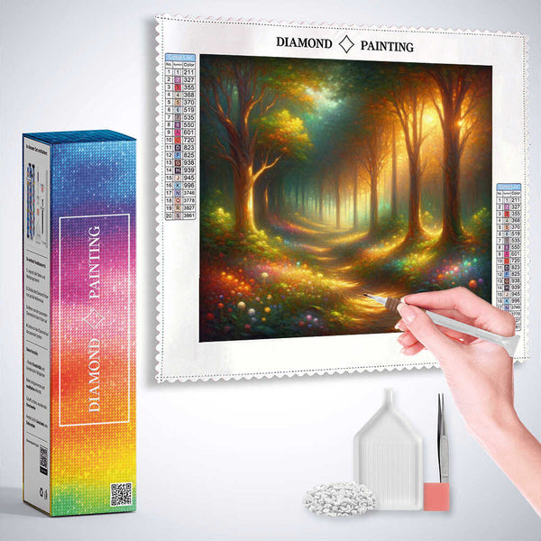 Forest glow — AB Diamond Painting Kit, product view 3