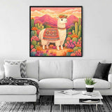 Llama at Sunset — Diamond Painting Kit, product view 2