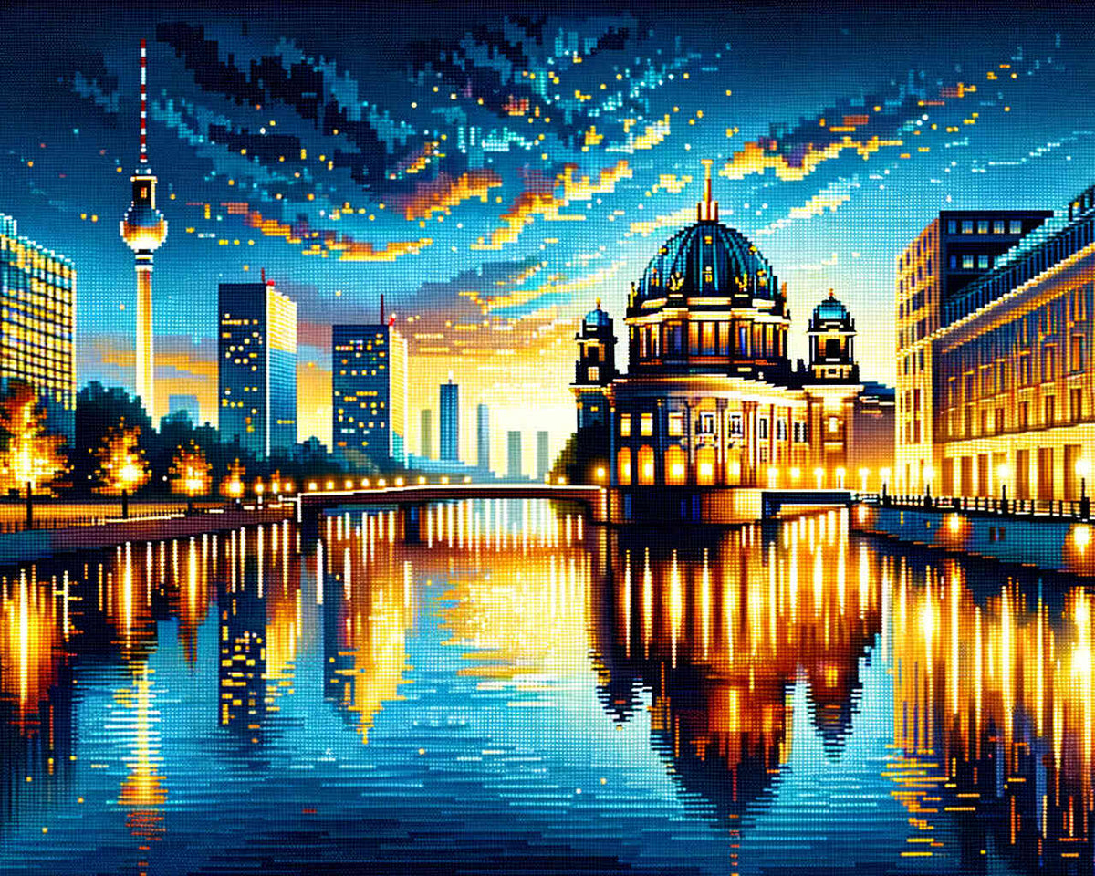 Berlin in the Evening — Diamond Painting Kit design