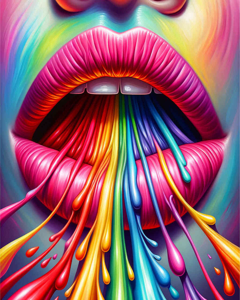 Rainbow Mouth — Diamond Painting Kit design