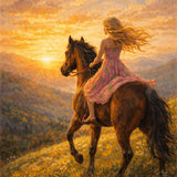 Riding into the Sunset — Diamond Painting Kit design