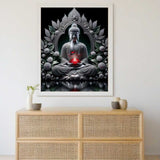Buddha with red flower — Diamond Painting Kit, product view 2