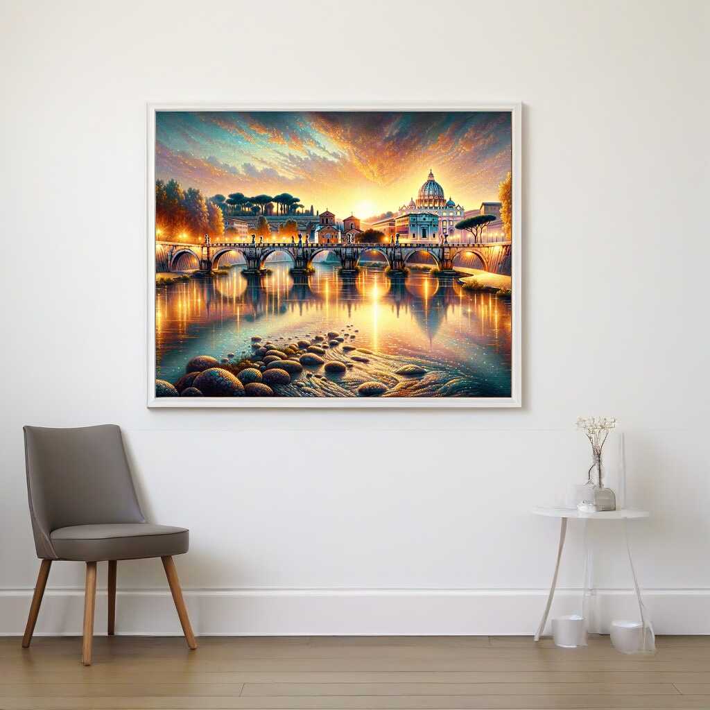 The Bridge of Angels in Rome — Diamond Painting Kit, product view 2