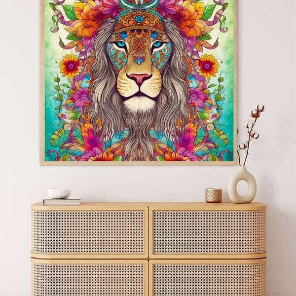 Hippie Lion — Diamond Painting Kit, product view 3