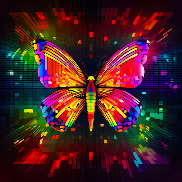 Butterfly Colored Frontal — AB Diamond Painting Kit design