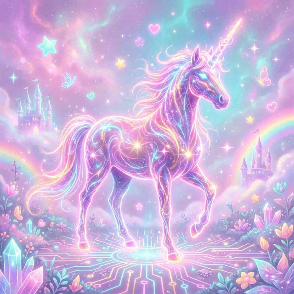The Unicorn's Magical Awakening — Diamond Painting Kit design