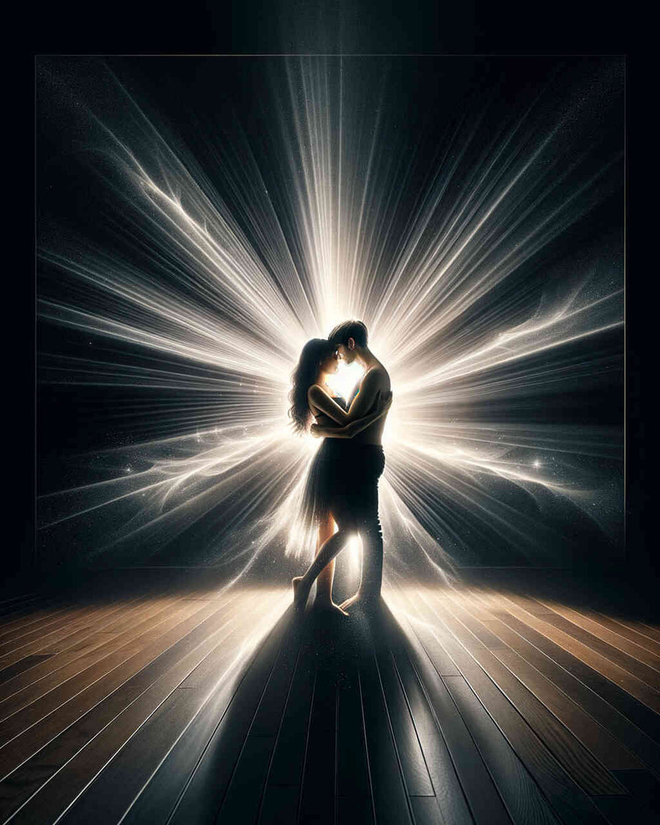 Heart beating in rays of light — Diamond Painting Kit design