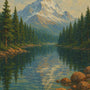 The Mirror of Stillness — Diamond Painting Kit design