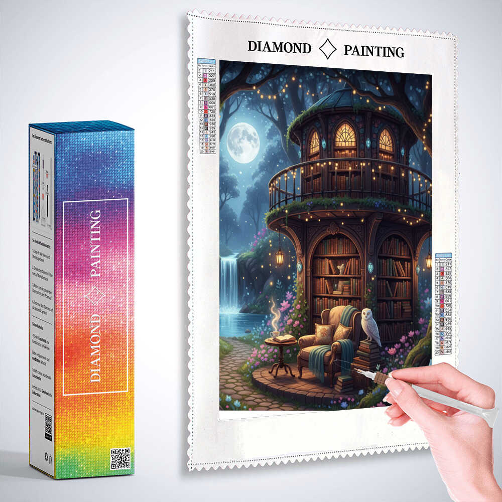 The Enchanted Reading Retreat — Diamond Painting Kit, product view 3