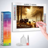 Deer and the Tractor — Diamond Painting Kit, product view 3