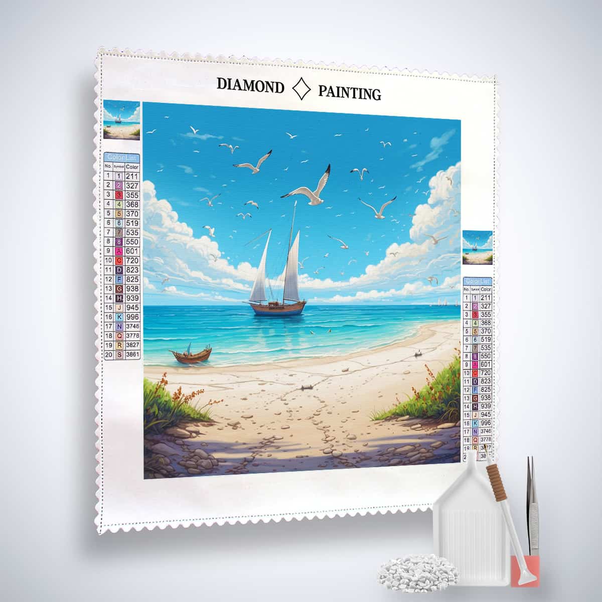 Paradise beach — Diamond Painting Kit, product view 2