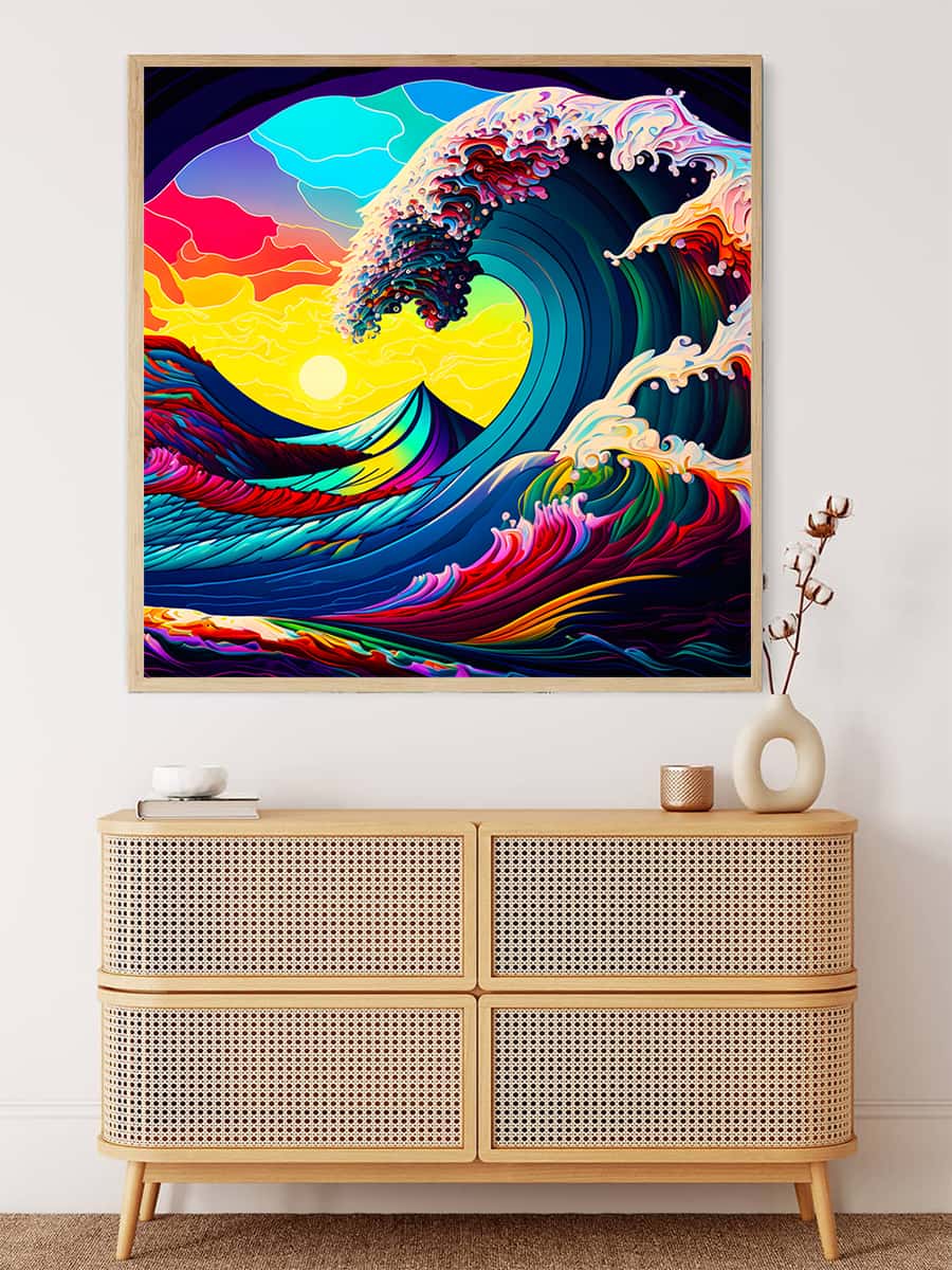 Rainbow wave — AB Diamond Painting Kit, product view 3