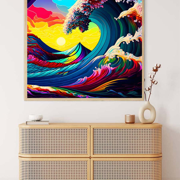 Rainbow wave — AB Diamond Painting Kit, product view 3