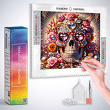 Skull with bow — Diamond Painting Kit, product view 3