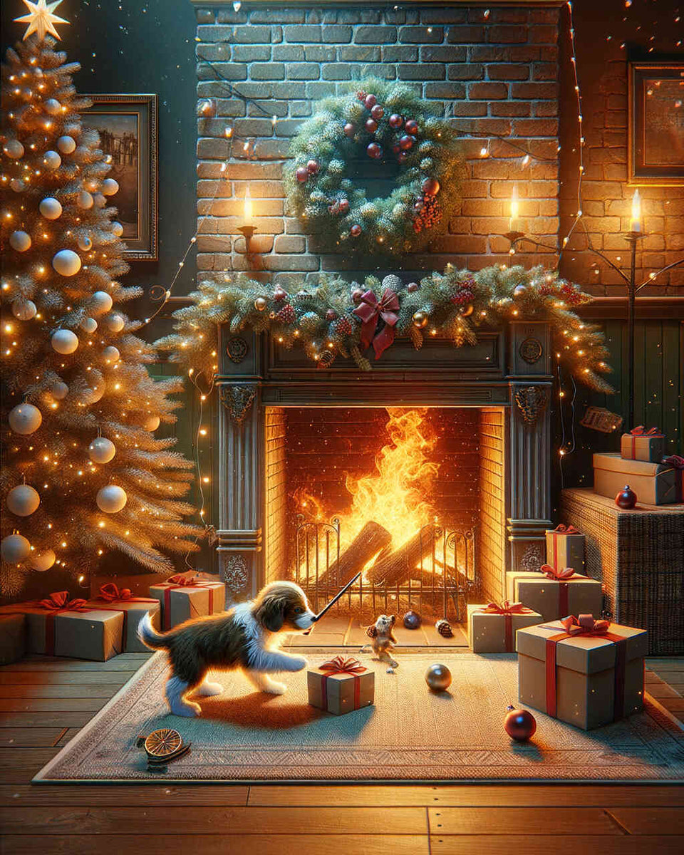 Warming fireplace — Diamond Painting Kit design