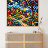 A Fairytale Night in the Flower Village — Diamond Painting Kit, product view 2