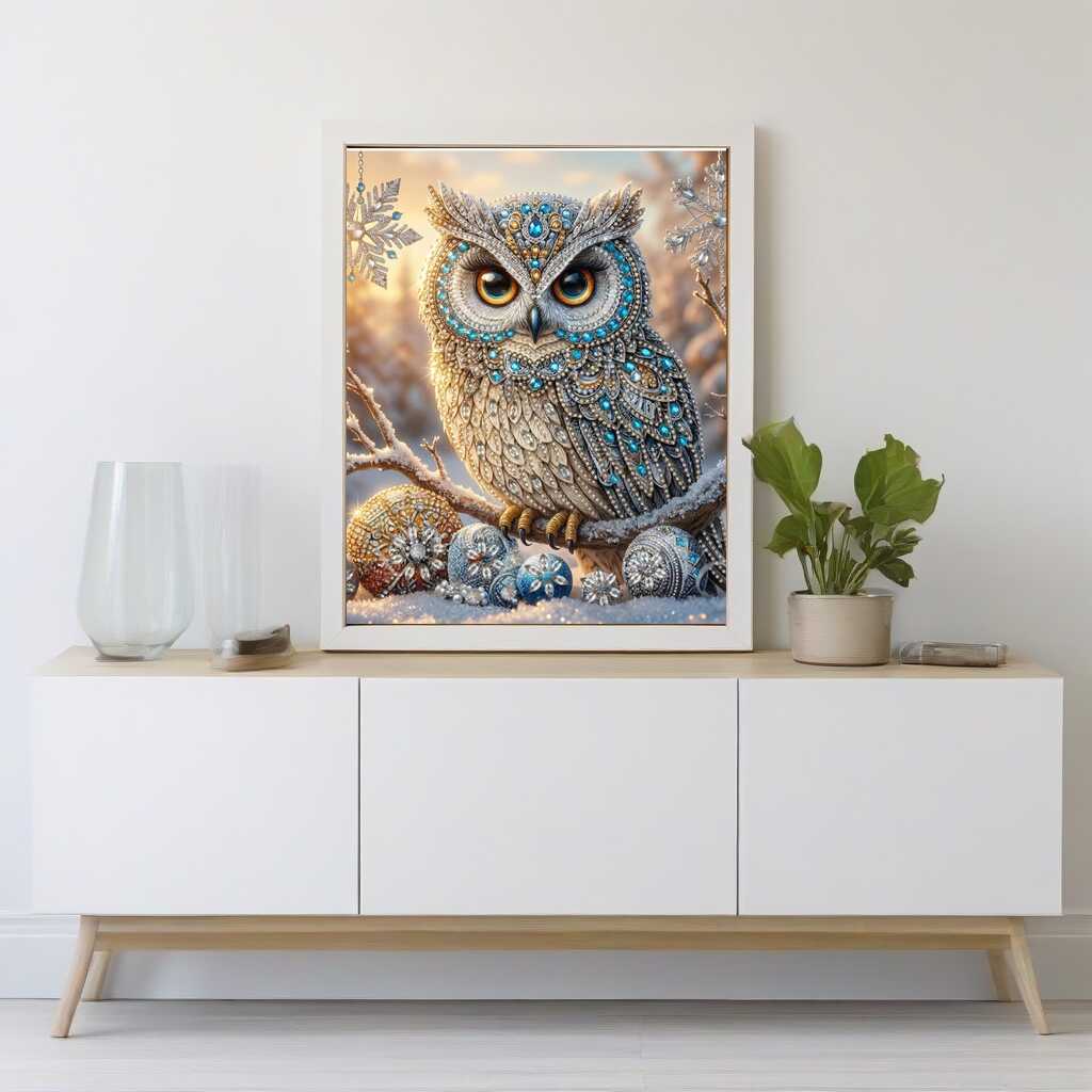 The Crystal Owl — Diamond Painting Kit, product view 2