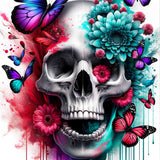 Butterflies with skull — Diamond Painting Kit design