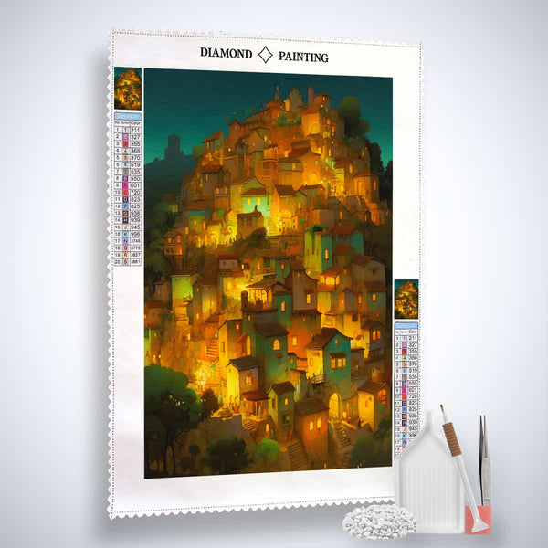 Glowing City — AB Diamond Painting Kit, product view 2