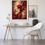 Violin with rose — Diamond Painting Kit, product view 2